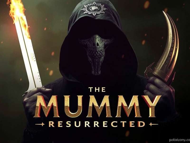 The Mummy Resurrected 2014 Trailer Screenshot - Mummy and Zombies in dark temple