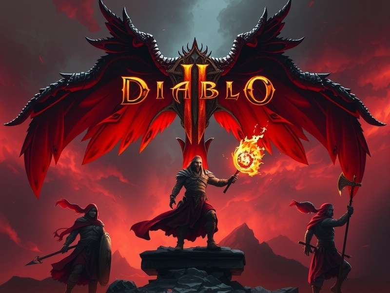 Diablo II Resurrected 2025 गेमप्ले स्क्रीनशॉट - नेक्रोमेंसर और स्केलेटन आर्मी