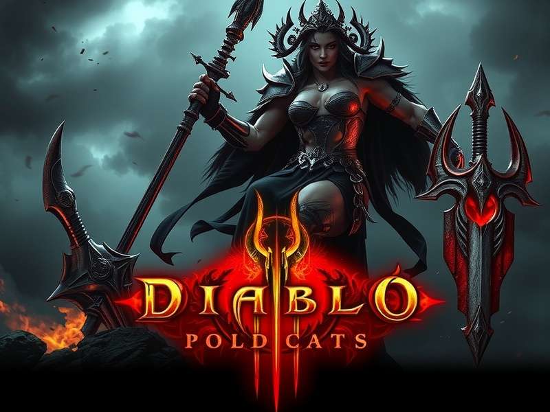 Diablo PC gameplay screenshot showing a warrior fighting demons in a dark cathedral