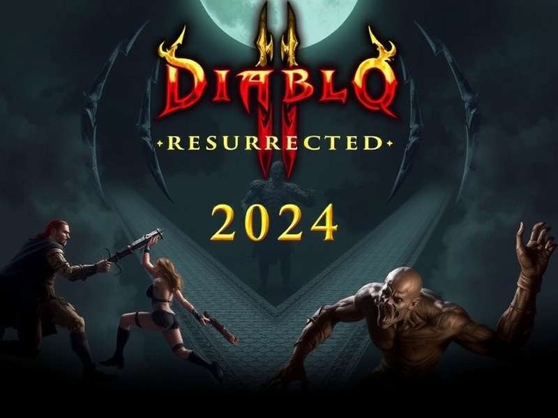 Diablo 2 Resurrected gameplay screenshot showing high-definition graphics and dark atmosphere