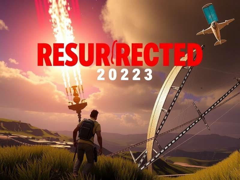Screenshot from Resurrected 2023 trailer showing intense zombie combat