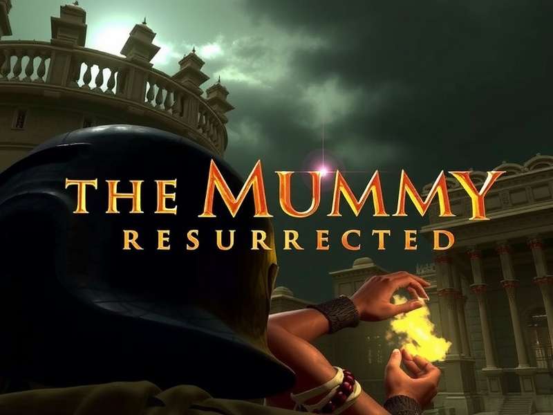 The Mummy Resurrected 2014 trailer screenshot showing ancient ruins and suspense