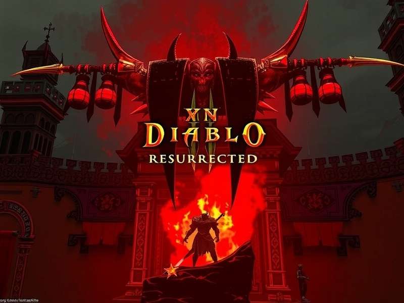 Diablo 2 Resurrected 2024 new content key art featuring the Rogue Encampment and new Terror Zones