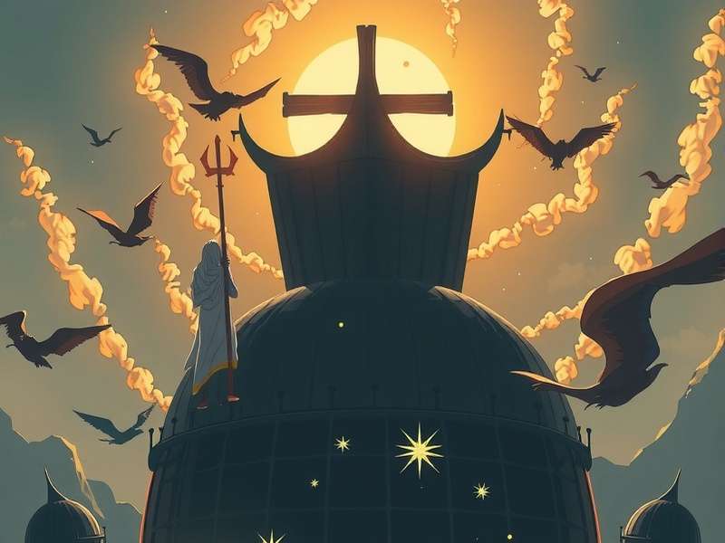 Resurrected 2023 game landscape with ancient ruins and mystical glow — official wiki banner