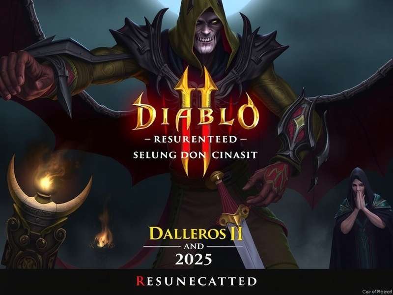 Diablo II Resurrected 2025 cover art with hellish backdrop