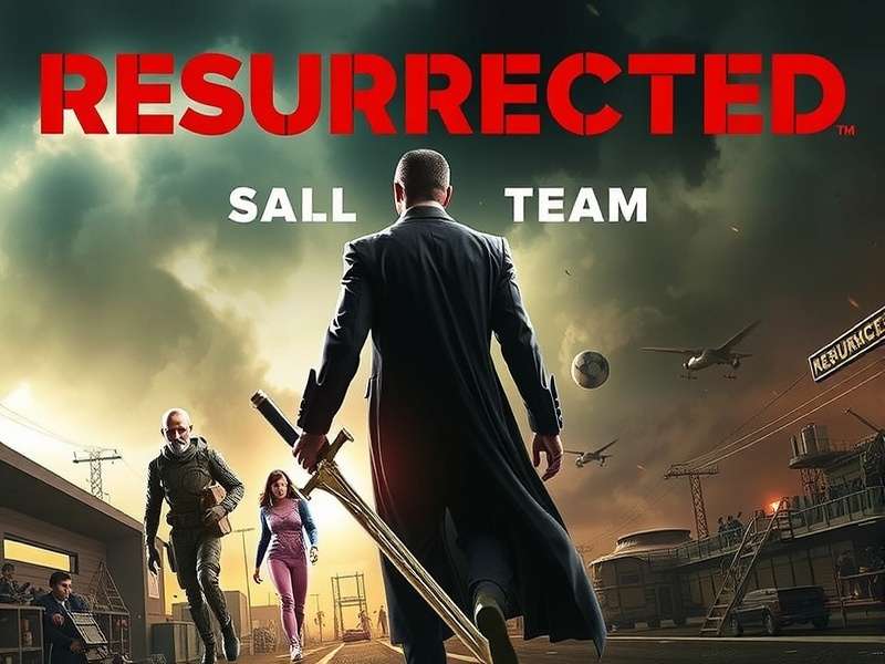 Resurrected 2023 Movie Release official poster featuring the protagonist in a haunted corridor