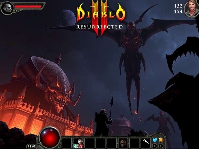 Diablo 2 Resurrected 22 Nights Of Terror banner showing dark fantasy art with the 22 nights theme