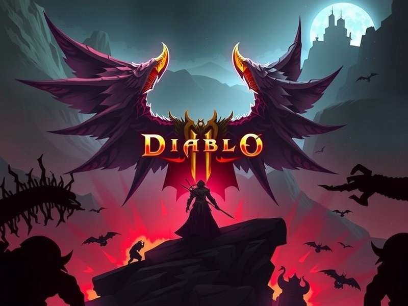 Diablo Io — epic dark fantasy game banner with resurrection theme
